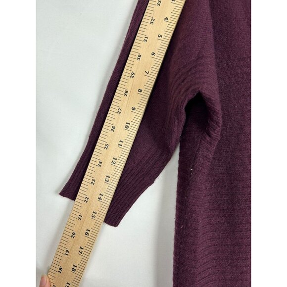 Halogen Cashmere Burgundy Cowl Neck Dress Tunic Medium Womens 100% Cashmere - Picture 7 of 10